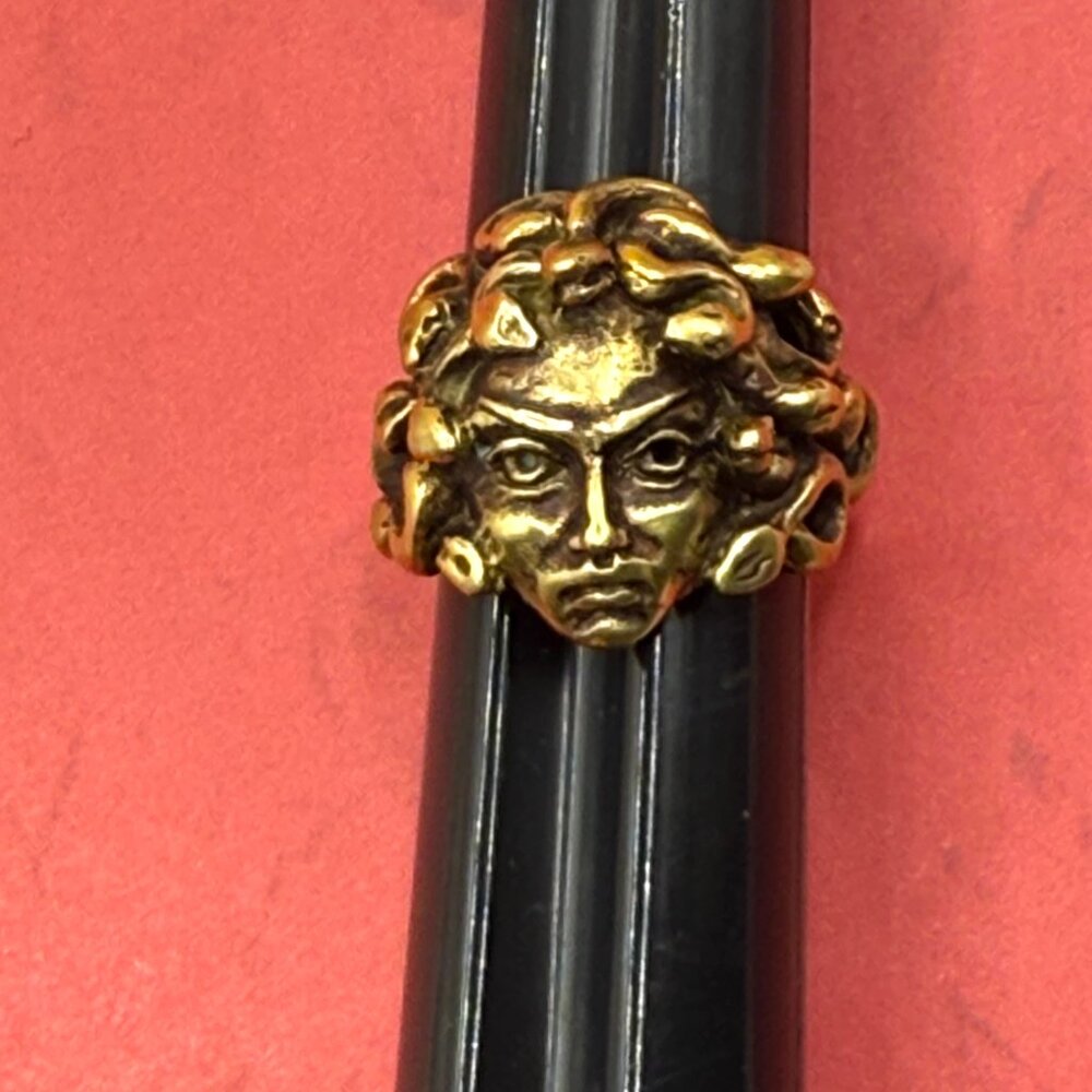 Medusa Ring Handmade Bronze